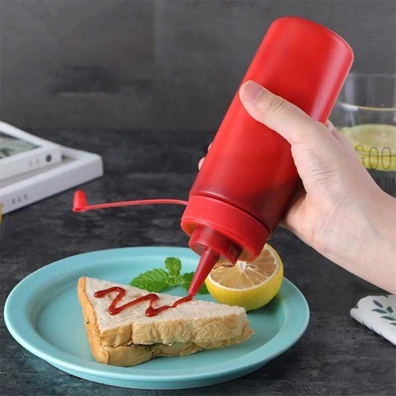 Botol Saos Kecap Mayonaise 1 Lubang Dengan Penutup 250ml White | Mutu SBD-250W - 2977