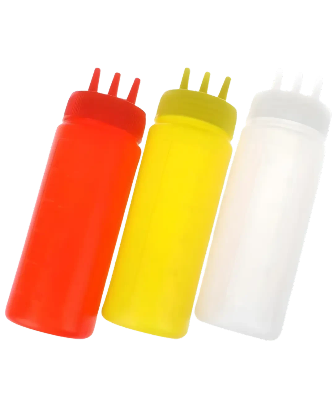 Botol Saus 3 Lubang 300ml White Multi Nozzle Dispenser | Mutu SB3-300W - 4400