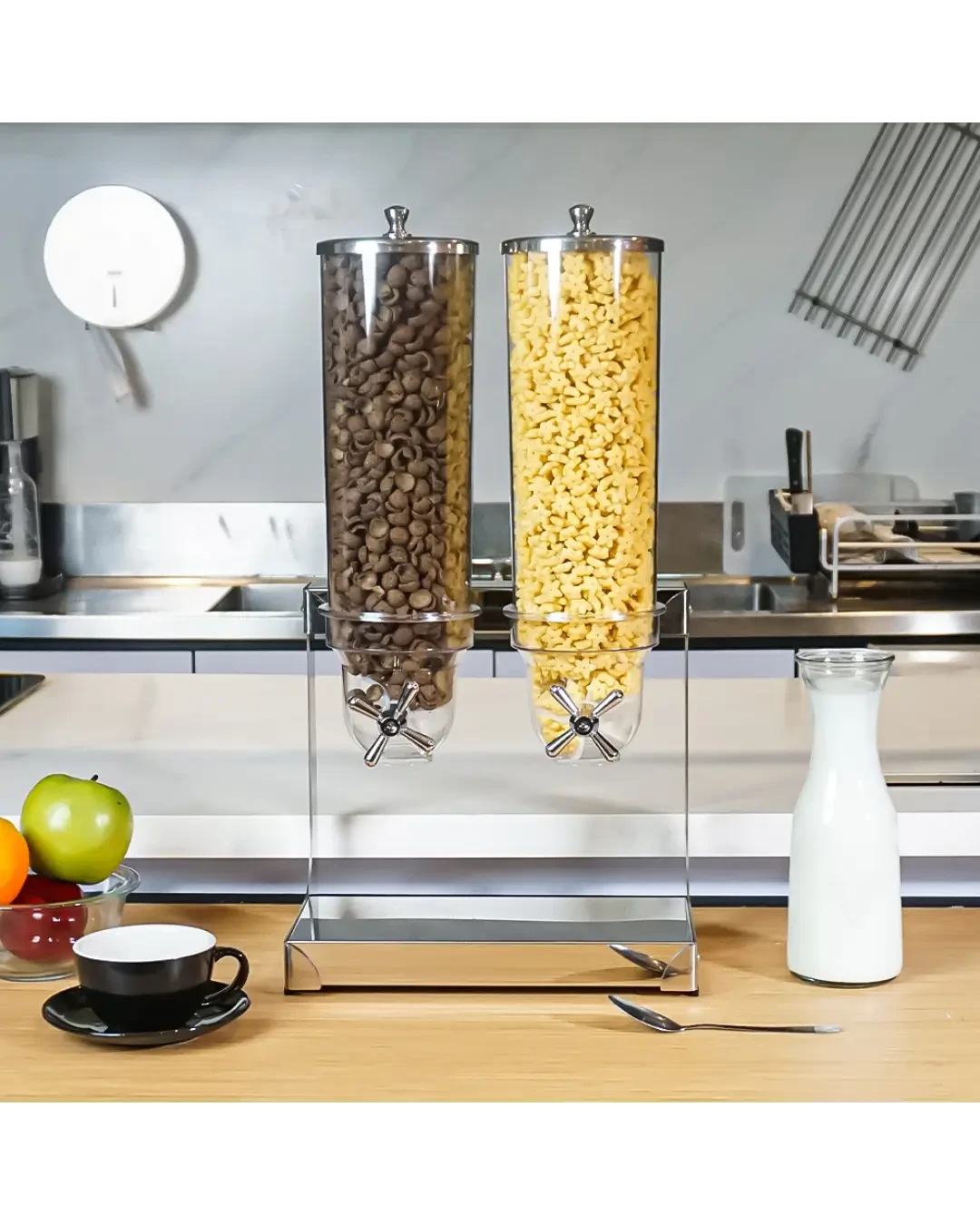 Cereal Dispensers 2 Tabung 3.5L Food Storage Display | Mutu CD-352 - 4104