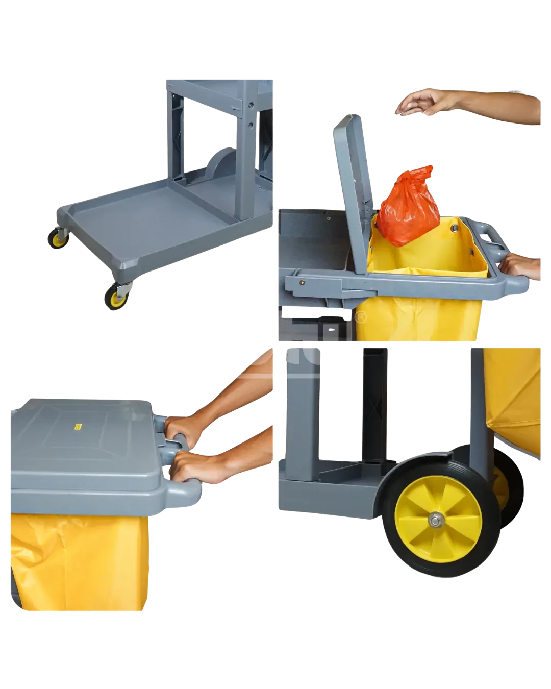 Cleaning Service Stand Troli Peralatan Janitor Housekeeping | Mutu CSS-01 - 3935