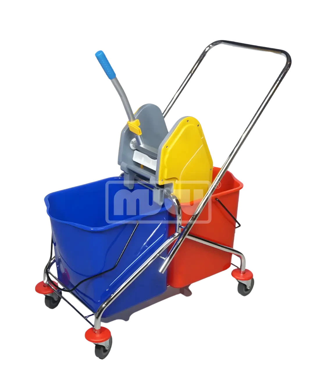 Double Mop Bucket Trolley Sistem Pel Dua Tabung Cleaning Area | Mutu MBT-30L2 - 3924