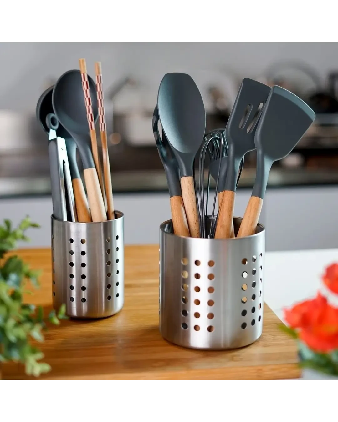 Holder Cutlery Stainless Diameter Lebar Tinggi Rendah Penyajian | Mutu CBK-04B - 4623