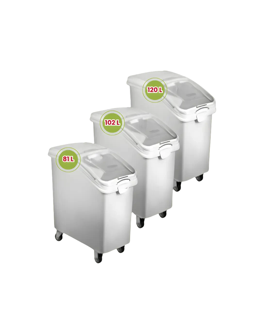 Ingredient Bin 120L Wadah Beras Bulk Bahan Kering Komersial Kapasitas Jumbo | Mutu ISB-120L - 3825