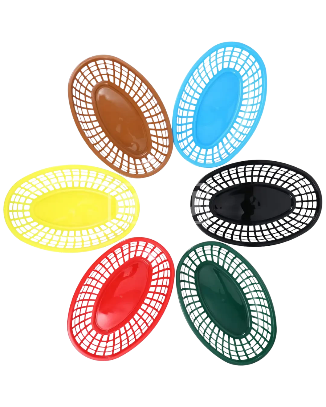 Keranjang Makanan Oval Kuning Plastik PP Restoran | Mutu POB-214Y - 4314