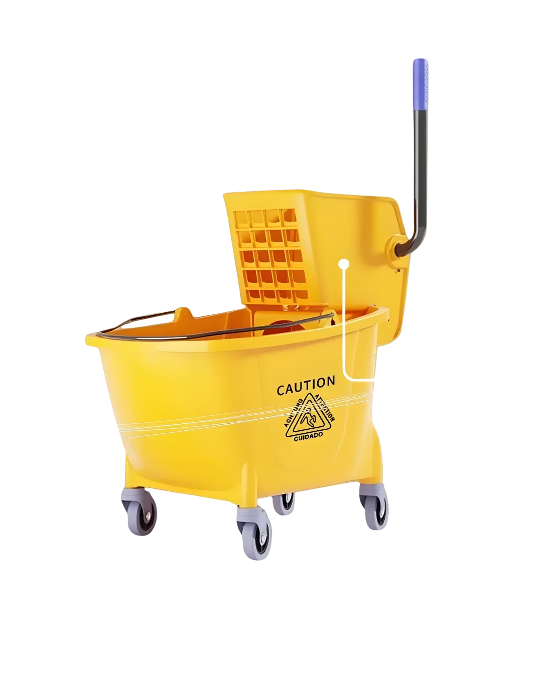 Mop Bucket Press Wringer Ember Pel Cleaning Service Janitor | Mutu MBT-20L - 3923