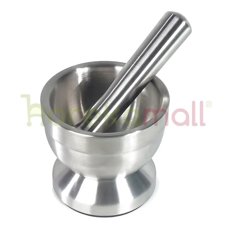 Mortar Ingredient Stainless Steel Wadah Menghaluskan Obat Atau Bumbu Mutu MI-100 - 2028
