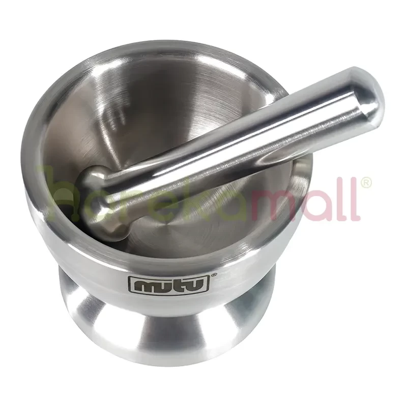 Mortar Ingredient Stainless Steel Wadah Menghaluskan Obat Atau Bumbu Mutu MI-120 - 2034