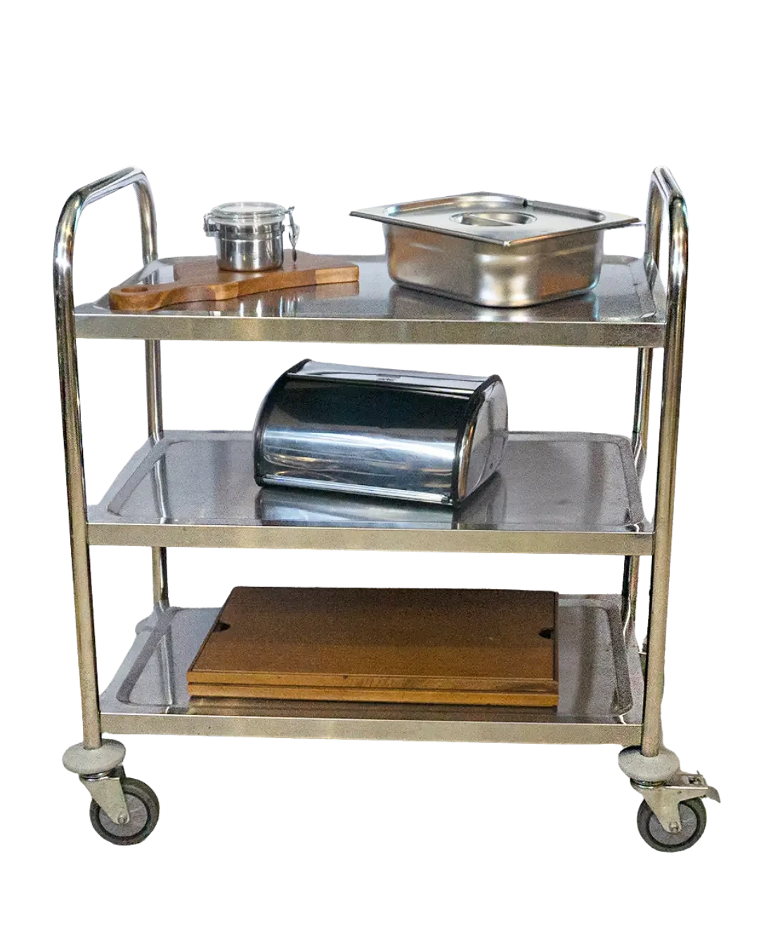 Service Stand Trolley Rak Servis Troli Pelayanan Stainless Restoran Catering Hotel | Mutu RST-3 - 4920