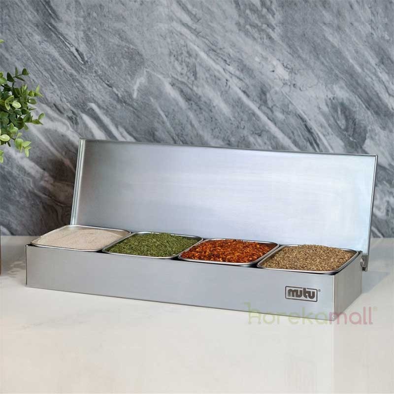 Tempat Bumbu Serbaguna / Tempat Topping Berbahan Stainless | Mutu CMH-4SC - 2913