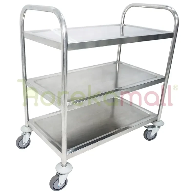 Troli Makanan Stainless Steel / Trolley Besar | Mutu RST-3L - 2845