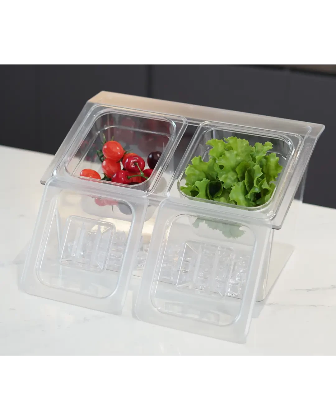 Wadah Panjang Base Dispenser Organisir Topping Dapur | Mutu BCD-L - 4491