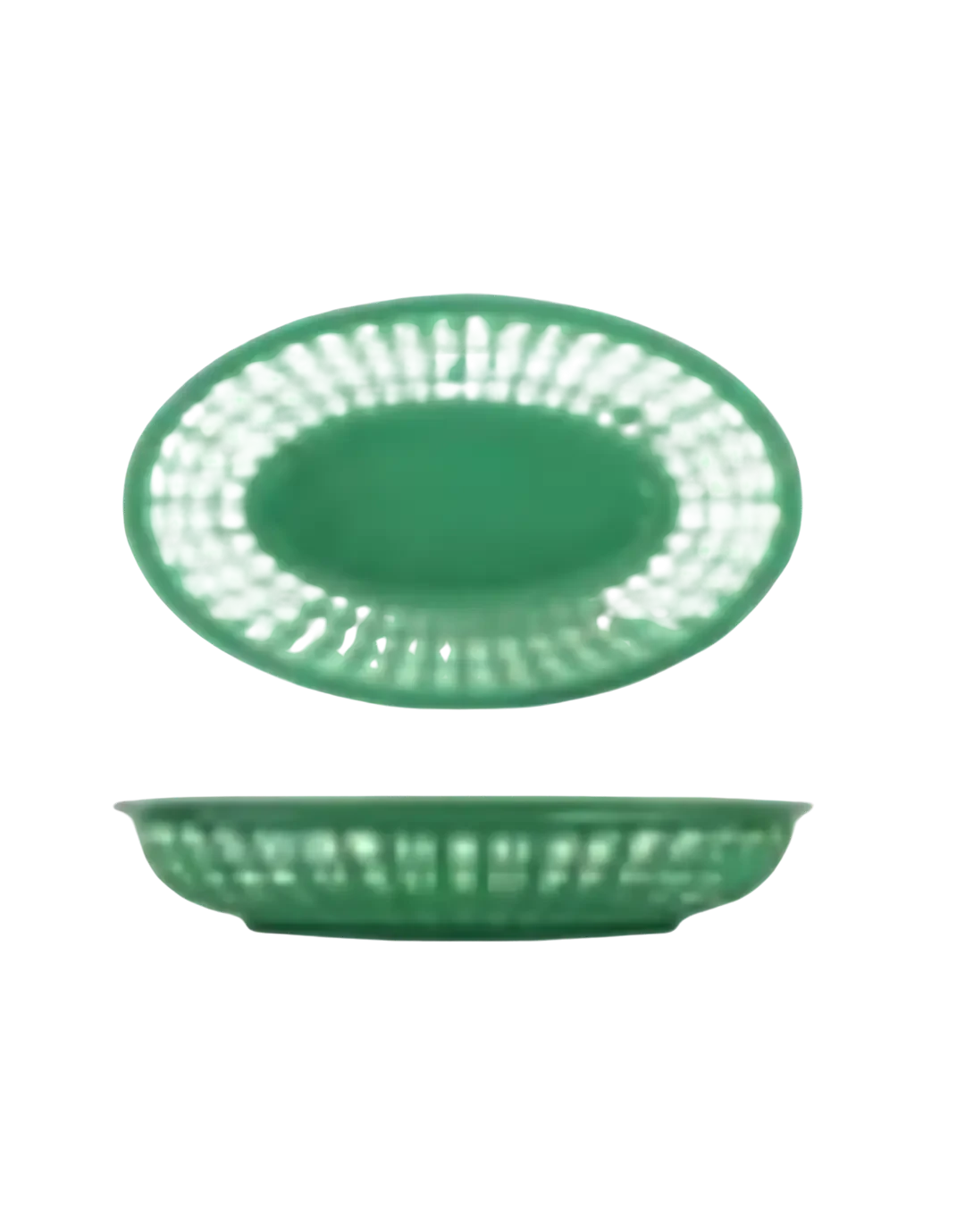 Wadah Sajian Oval Merah Plastik Food Serving Basket | Mutu POB-214R - 4316